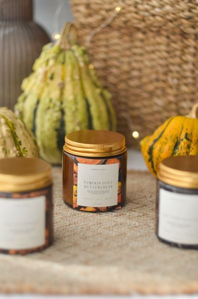 Свічка ароматична PUMPKIN SPICE BUTTERCREAM 100мл соєва pumpkin100 фото